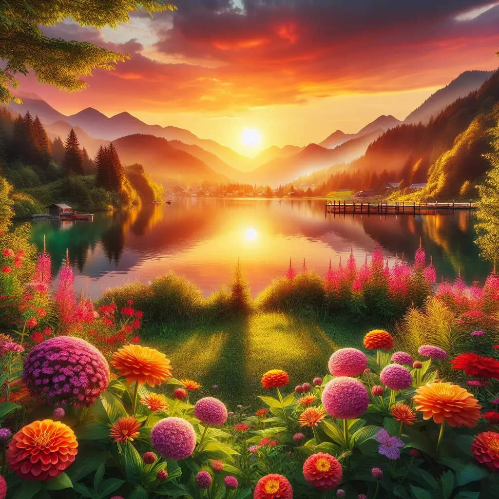 Scenic flowers background